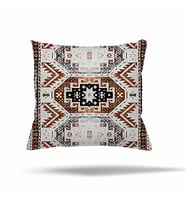 Çiçek Kaz Ayağı Kuştüyü Desen Gizli Fermuarlı Yastık Kılıfı Kırlent Kılıfı Koltuk Yastık Kılıfı  (Bej-Siyah) (Bej - Siyah)