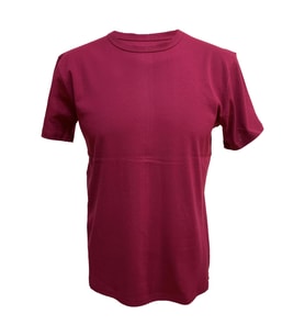 Jojoboy Polo Erkek Ribana Yuvarlak Yaka Tshirt (Koyu Pembe)