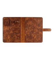 Twingold Kişiye Özel %100 Deri Rainbow iPad Organizer 10.2" Fuşya (Kahverengi)