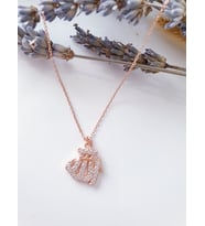 Allah yazılı bayan gümüş kolye (Rose)