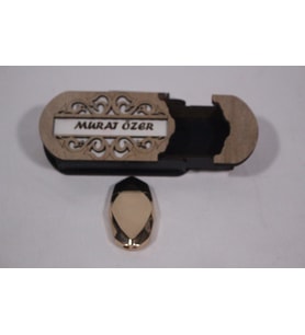 Çakmak Kişiye Özel İsim Yazılı ve Mdf Tasarım Kutulu No:48 (Gold)