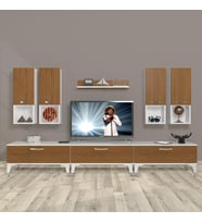 Decoraktiv Eko 8DA Slm Silver Tv Ünitesi Tv Sehpası (Beyaz - Ceviz)