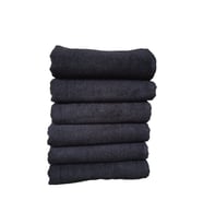 6lı Paket Mikrofiber Boya Tutmayan Kuaför Saç Havlusu 50x90 Cm (Siyah)