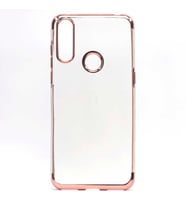 Alcatel 3X 2019 Kılıf Zore Dört Köşeli Lazer Silikon Kılıf (Rose)