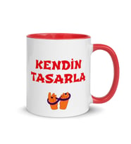 Kendin Tasarla Kişiye Özel Fotoğraflı ve Yazılı Kupa (Kırmızı)