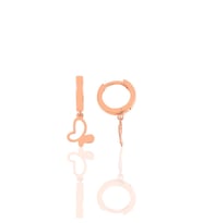 Söğütlü Silver Gümüş rose kelebek küpe (Rose)