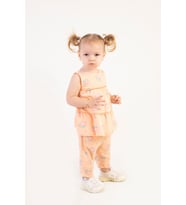 Kız Bebek Tunik Model Alt-Üst Takım (Turuncu)