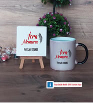 İcra Memuru Dekoratif Taş, Kupa Bardak Kırmızı Hediye (Model 8)