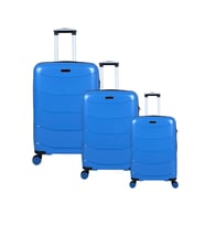 Bagacar Ultra Hafif Silikon 3lü Set Valiz Fıstık Yeşili+ETİKET HEDİYELİ! (Mavi)