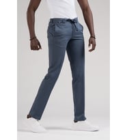 Ecer Slimfit Beli Yarım Lastikli Ve İplikli Gofre Kumaş Yazlık Jogger Pantolon (İndigo)