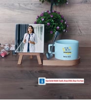 Doktor Fotoğraflı Dekoratif Taş, Kupa Bardak Beyaz Hediye (Model 8)