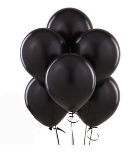 Sürpriz Uçan Balon 25 Adet (Siyah)