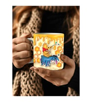 Winnie the Pooh - Kaplan Tigger - İyor - Piglet Baskılı 3D Tasarım Seramik Kupa Mug (12)