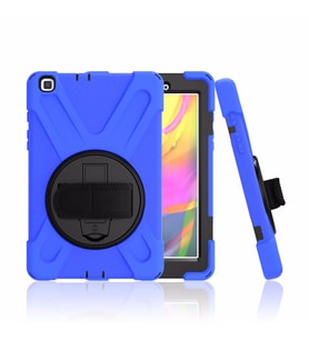 Samsung Galaxy Tab A 8.0 T290 T295 T297 Kılıf Defender Askılı Zırhlı Tank Case (Mavi)