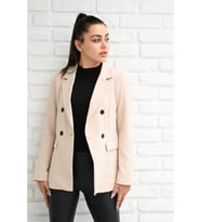 Kadın Astarlı Blazer Ceket 0101-22 (Bej)