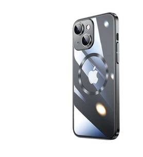 iPhone 14 Plus Kılıf Wireless Şarj Özellikli Riksos Magsafe (Siyah)