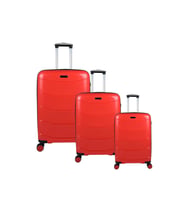Bagacar Ultra Hafif Silikon 3lü Set Valiz Fıstık Yeşili+ETİKET HEDİYELİ! (Kırmızı)