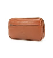 KANGAROO KINGDOM Hakiki Dana Deri Lacivert Erkek Portföy & Clutch El Çantası 1530-L (Taba)