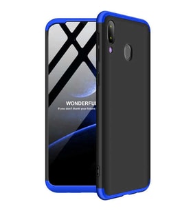 Samsung Galaxy A10S Uyumlu GKK Kılıf 360 Derece Tam Koruma (Mavi-Siyah)
