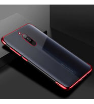 Xiaomi Redmi 8 Kılıf Zore Dört Köşeli Lazer Silikon Kılıf (Kırmızı)