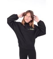 Toontoy Kız Çocuk Nakışlı Sweatshirt (Siyah)