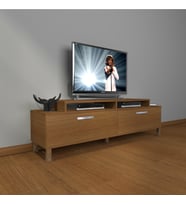 Decoraktiv Ekoflex 4 Slm Krom Ayaklı Tv Ünitesi Tv Sehpası (Ceviz)