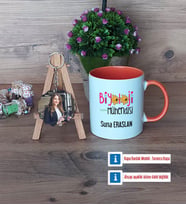 Biyoloji Mühendisi Kupa Bardak Beyaz ve Fotoğraflı Ahşap Anahtarlık Hediye (Model 13)