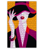 Cakapuzzle Pembeli Şık Kadın Puzzle Yapboz MDF (Ahşap) (255 Parça)