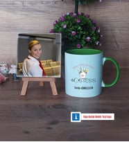 Hostes Fotoğraflı Dekoratif Taş, Kupa Bardak Beyaz Hediye (Model 14)