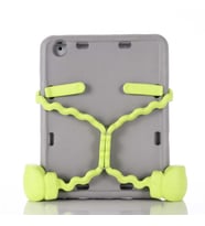 iPad 2 3 4 Kılıf Boksör Tablet Silikon A1395 A1396 A1397 A1416 A1430 A1403 A1458 (Gri)