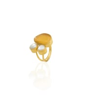 Kadir Jewellery 22 Ayar Altın Kaplama Kadın Zirkon Taşlı Yüzük-El İşçiliği Ve Özel Tasarım (Sarı)