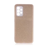 Galaxy A72 Kılıf Simli Renkli Silikon (Gold)