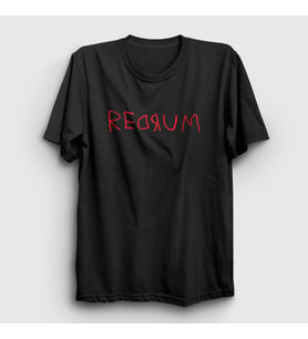 Presmono Unisex Beyaz Redrum Film The Shining T-Shirt 254438tt (Siyah)
