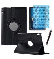Lenovo Tab M10 TB X505F Uyumlu Kılıf Ekran Koruyucu Ve Kalem Set (Siyah)