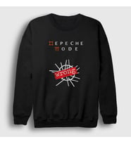 Presmono Unisex Beyaz Wrong Depeche Mode Sweatshirt 141567tt (Siyah)