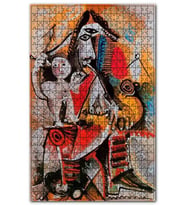 Cakapuzzle Musketeer and Amor, 1969 by Pablo Picasso Puzzle Yapboz MDF (Ahşap) (1000 Parça)