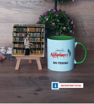 Kütüphaneci Fotoğraflı Dekoratif Taş, Kupa Bardak Beyaz Hediye (Model 14)