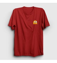 Presmono Unisex Haki Clyde Pac Man Pacman T-Shirt 310343tt (Kırmızı)