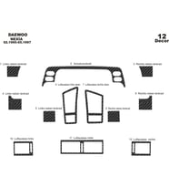 Meriç® Daewoo Cielo /Nexia Ön Torpido Kaplama Maun 12 Parça 1995-1997 (Karbon)