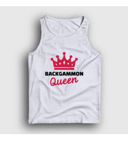 Presmono Unisex Sarı Backgammon Queen Tavla Kraliçesi Oyun Atlet 417473tt (Beyaz)