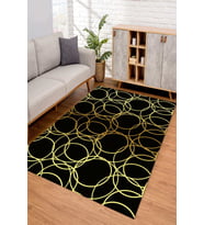 Dijital Kaymaz Taban Yıkanabilir Renkli Salon Halısı Mutfak Halısı Yolluk ND-SD-975 (Gold)