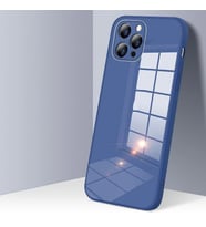 İphone 14 Parlak Cam-Kamera Korumalı Kapak&Kılıf (Mavi)