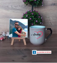 Sevgiliye Hediye Fotoğraflı Dekoratif Taş, Kupa Bardak Beyaz Hediye (Model 10)