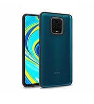 Xiaomi Redmi Note 9 Pro Kılıf Case, Kamera Lens Korumalı Elektroplatin Kaplama Sert PC Koruyucu Colourful Platinum Serisi (Siyah)