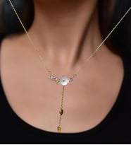 Papatya Silver 925 Ayar Gümüş Kardelen Çiçeği Kolye (Altın)