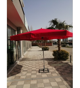 Ekonomik model 4m2 Bahçe Plaj Teras Cafe Restorant Semşiye (Ayak Hariç ) (Kırmızı)