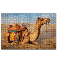 Cakapuzzle Çöl Kumlarına Çökmüş Deve  Puzzle Yapboz MDF (Ahşap) (1000 Parça)