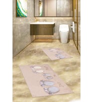 EVDEYA 3D Baskılı Yıkanabilir Anne Baba Çocuk İkili Banyo Halısı Klozet Takımı, KLOZET-16-GRİ, (Çok Renkli)