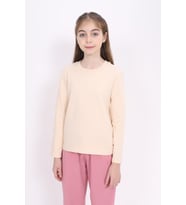 Toontoy Kız Çocuk Baskılı Tişört (Bej)