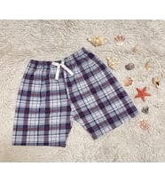 %100 Pamuk Kadın Yüksek Bel Dört Mevsim Şort Pijama  (Açık Gri)